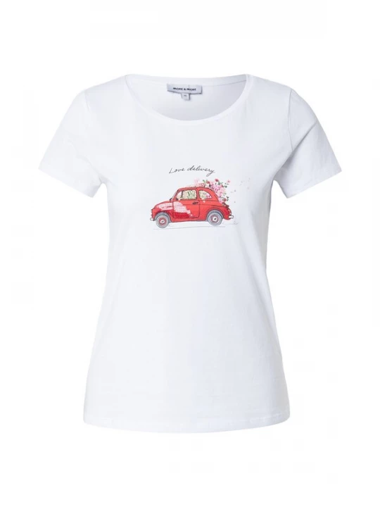 Foto van product MORE & MORE Shirt donkergrijs / rosa / rood / wit