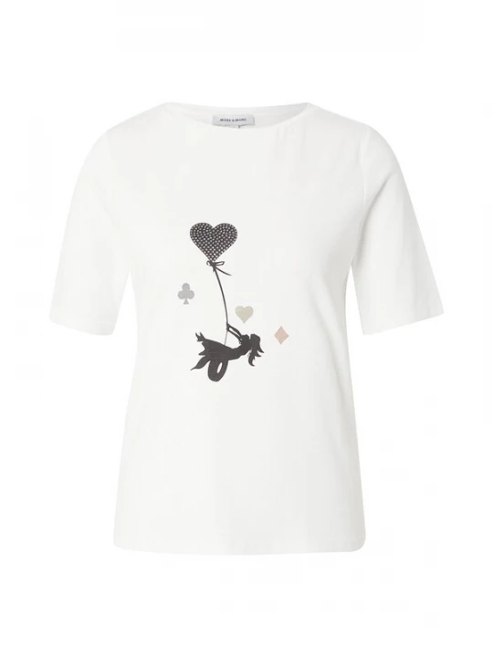 Foto van product MORE & MORE Shirt donkergrijs / zwart / offwhite