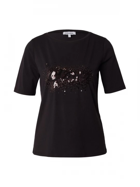 Foto van product MORE & MORE Shirt donkerroze / zwart