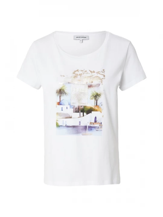 Foto van product MORE & MORE Shirt goud / groen / lila / wit
