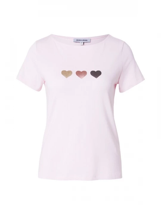 Foto van product MORE & MORE Shirt goud / rosa / oudroze / zwart