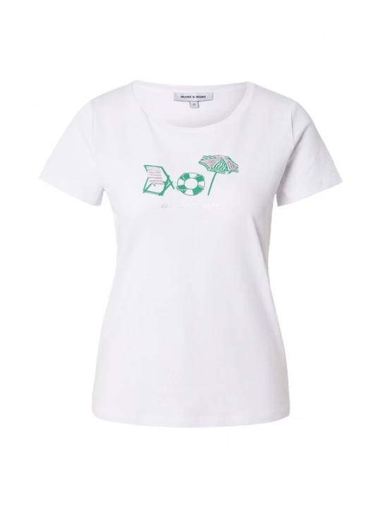 Foto van product MORE & MORE Shirt jade groen / zilver / wit