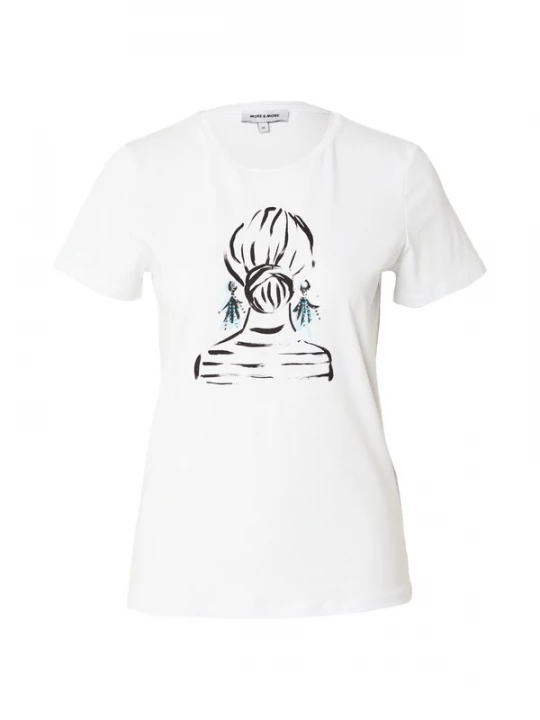 Foto van product MORE & MORE Shirt lichtblauw / zwart / wit