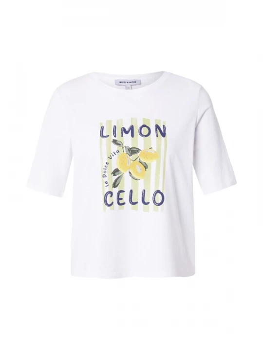 Foto van product MORE & MORE Shirt 'Limoncello' geel / olijfgroen / pastelgroen / wit