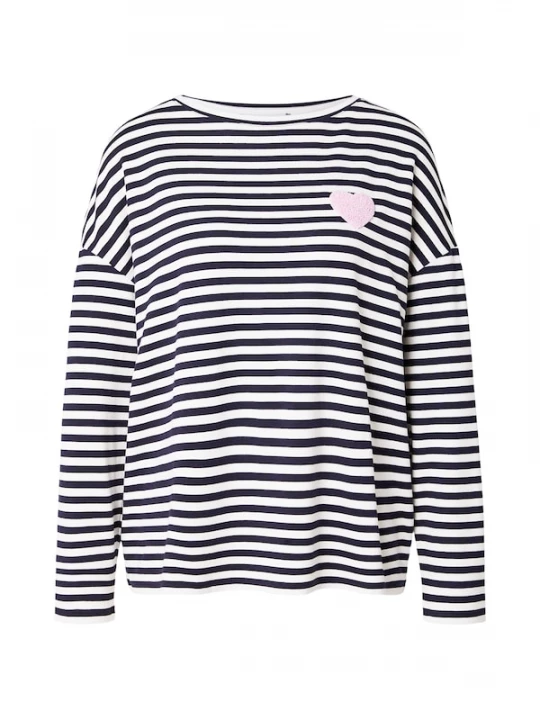Foto van product MORE & MORE Shirt marine / rosa / wit