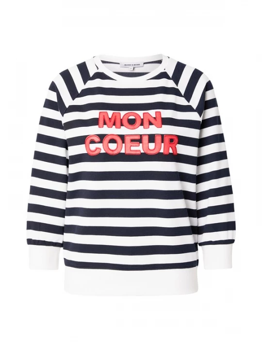Foto van product MORE & MORE Sweatshirt marine / knalrood / wit