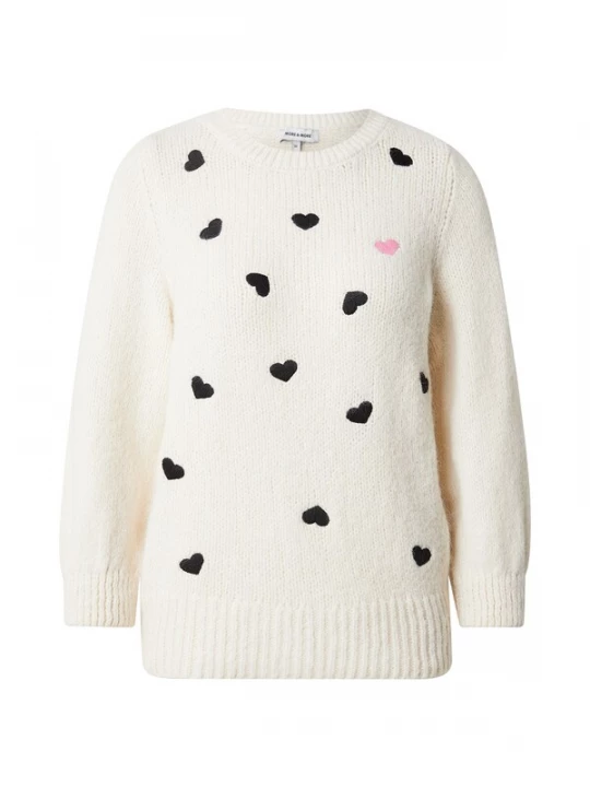 Foto van product MORE & MORE Trui rosa / zwart / offwhite