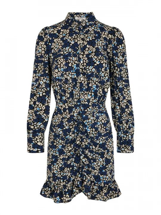 Foto van product Morgan Jurk beige / blauw / cyaan blauw / zwart