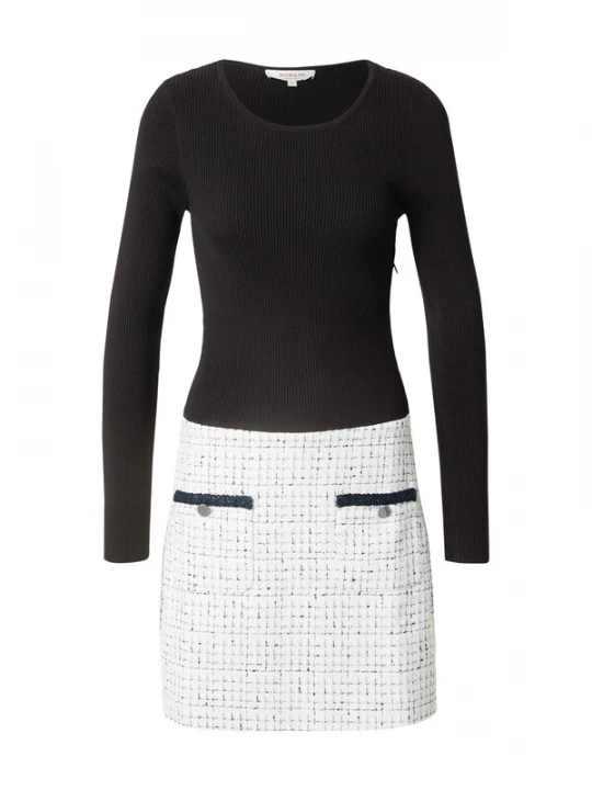 Foto van product Morgan Jurk 'MLILOU' zwart / offwhite