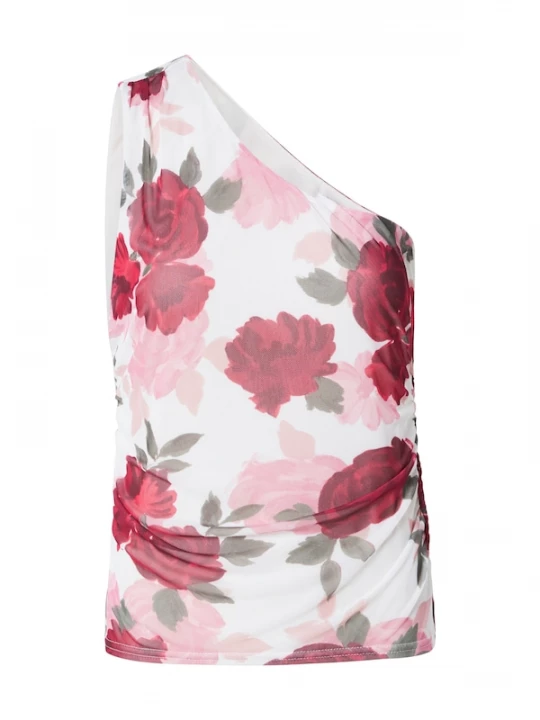 Foto van product Morgan Top '261-BILBO' spar / kersrood / pastelrood / wit