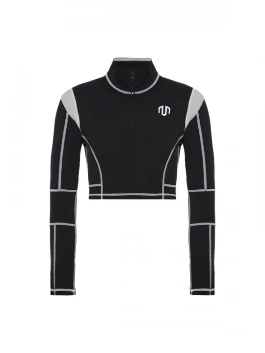 Foto van product MOROTAI Functioneel shirt 'Kansei Chrome' lichtgrijs / zwart