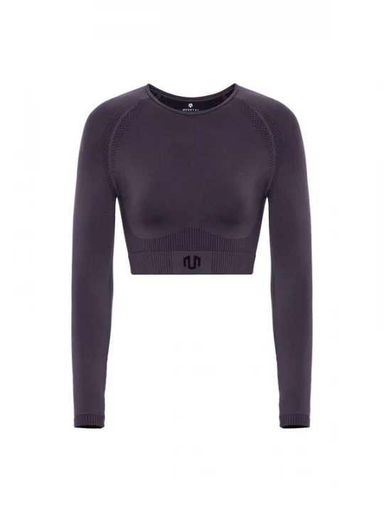 Foto van product MOROTAI Functioneel shirt 'Naikan' donkerlila / zwart