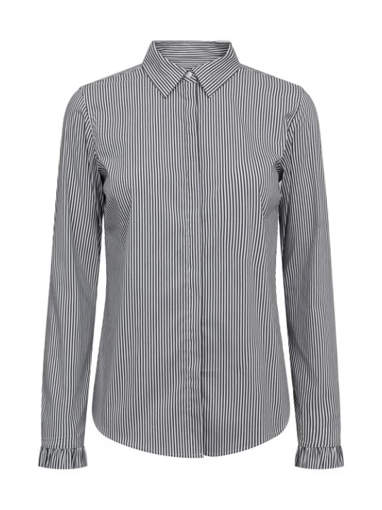 Foto van product MOS MOSH Blouse antraciet / wit