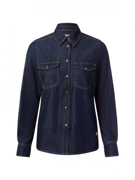 Foto van product MOS MOSH Blouse blauw denim