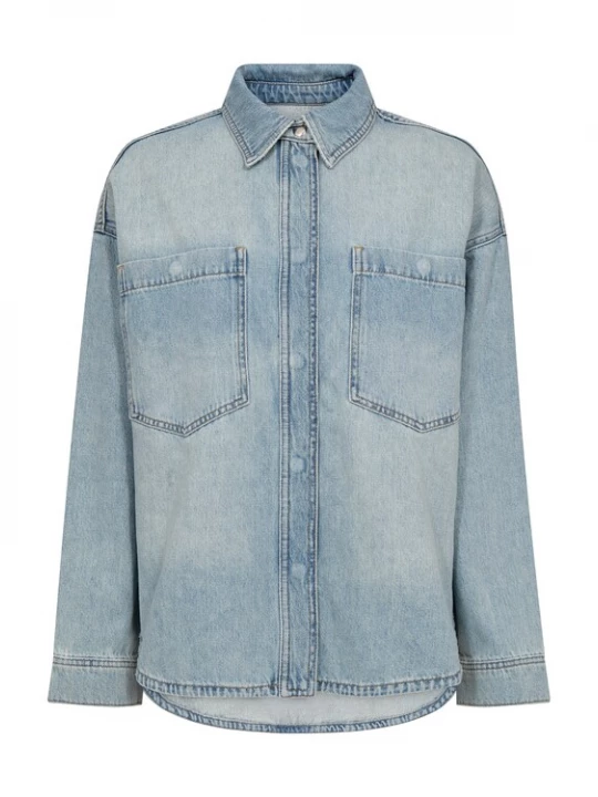 Foto van product MOS MOSH Blouse blauw denim