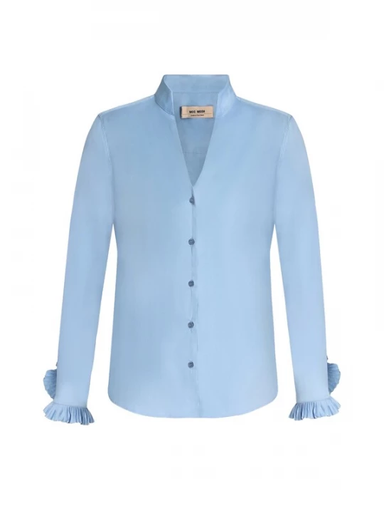 Foto van product MOS MOSH Blouse 'Hassie' lichtblauw