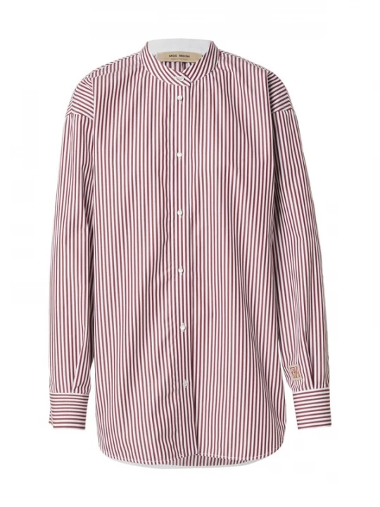 Foto van product MOS MOSH Blouse 'MMKaris' merlot / wit