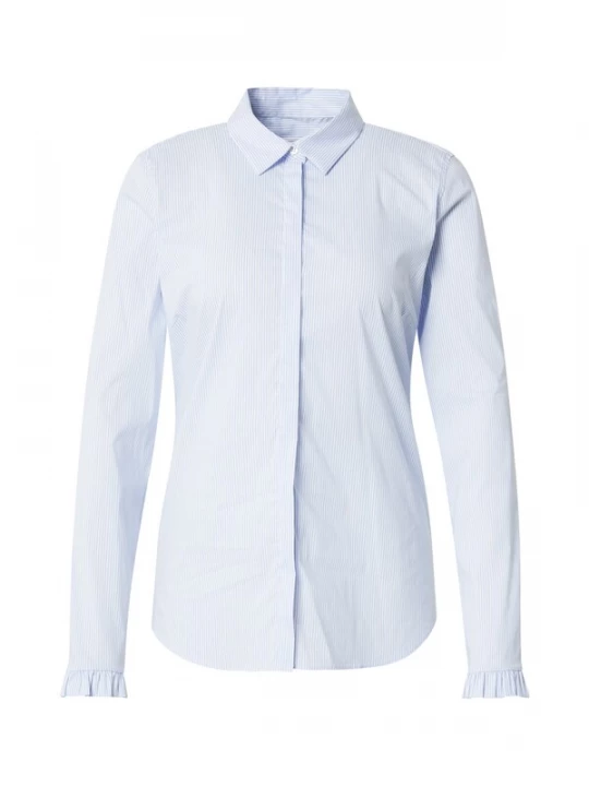 Foto van product MOS MOSH Blouse 'MMMattie' lichtblauw / wit