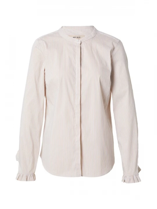 Foto van product MOS MOSH Blouse 'MMMattie' sand / wit