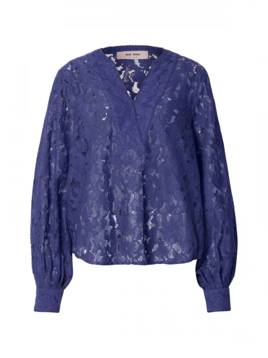 Foto van product MOS MOSH Blouse 'MMYen River' royal blue / koningsblauw