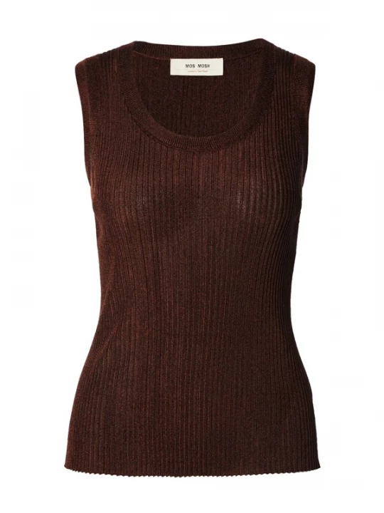 Foto van product MOS MOSH Gebreide top kastanjebruin