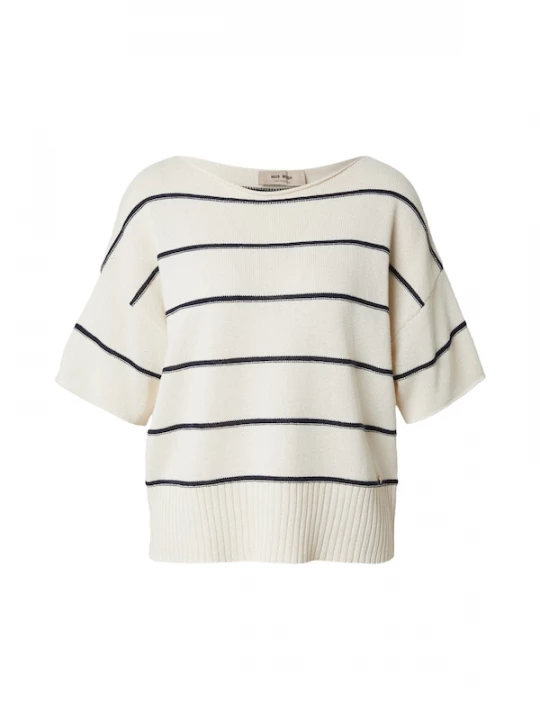 Foto van product MOS MOSH Shirt 'MMArlen' zwart / offwhite