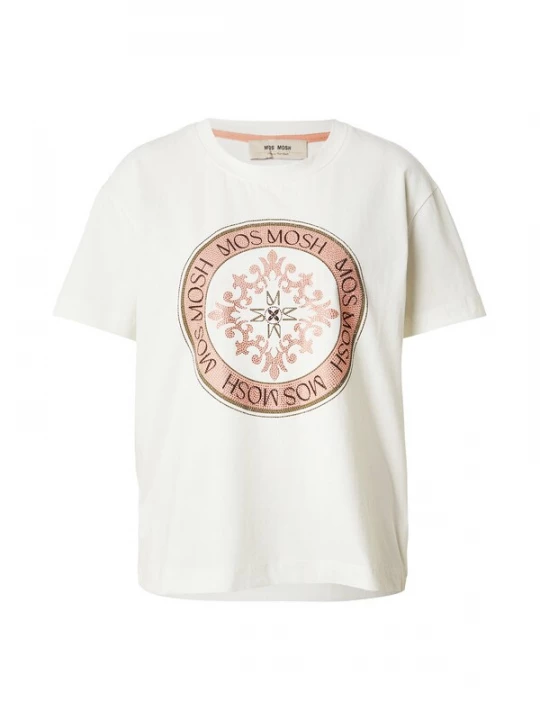 Foto van product MOS MOSH Shirt 'MMJudd' lichtbeige / bruin / brokaat