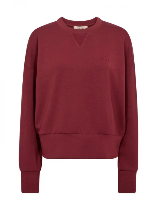 Foto van product MOS MOSH Sweatshirt 'MMKiki Celli' bordeaux