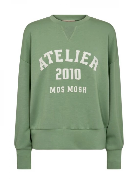 Foto van product MOS MOSH Sweatshirt 'Nima' groen / wit