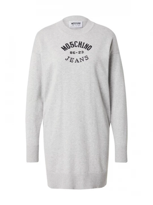 Foto van product Moschino Jeans Gebreide jurk grijs gemêleerd / zwart