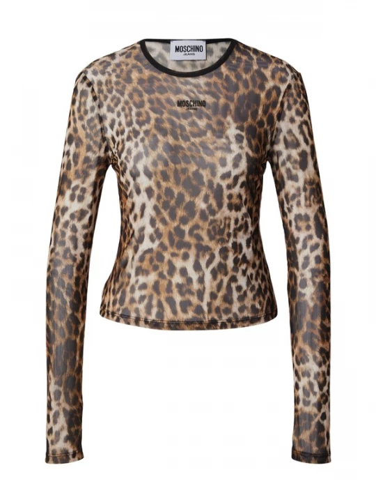 Foto van product Moschino Jeans Shirt crème / chocoladebruin / donkerbruin