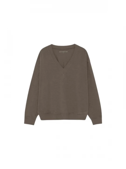 Foto van product moshi moshi mind Trui ' inhale ' taupe
