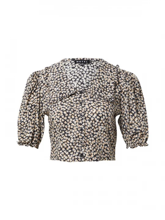 Foto van product Motel Shirt 'TUCCI' beige / zwart / wit