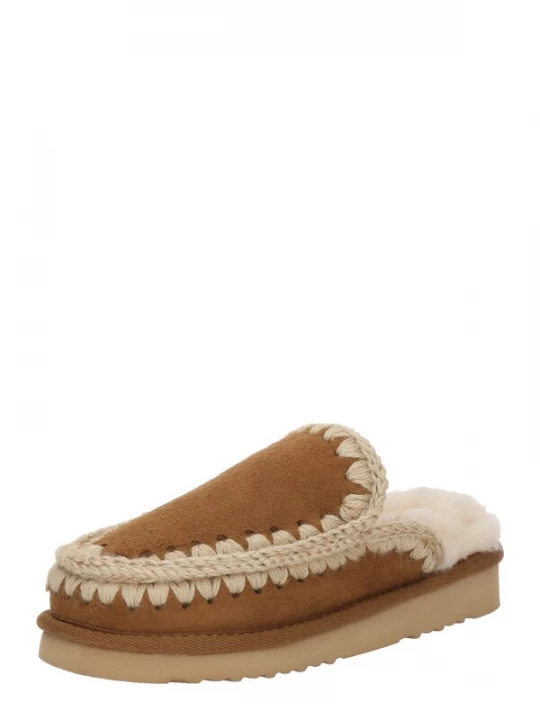 Foto van product MOU Huisschoenen 'Eskimo' beige / cognac