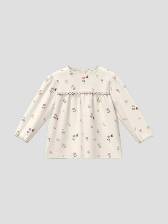 Foto van product Mousseline blouse met all-over print en pofmouwen s.Oliver