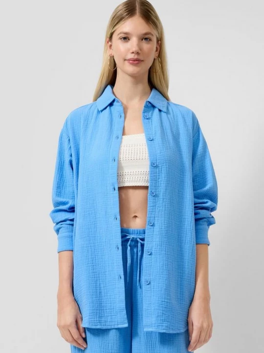 Foto van product Mousseline blouse QS blauw