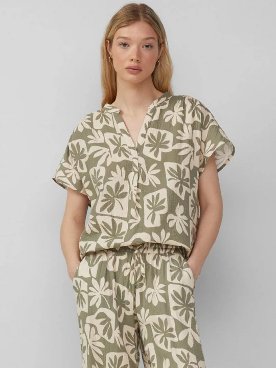 Foto van product Mousseline blouse QS groen