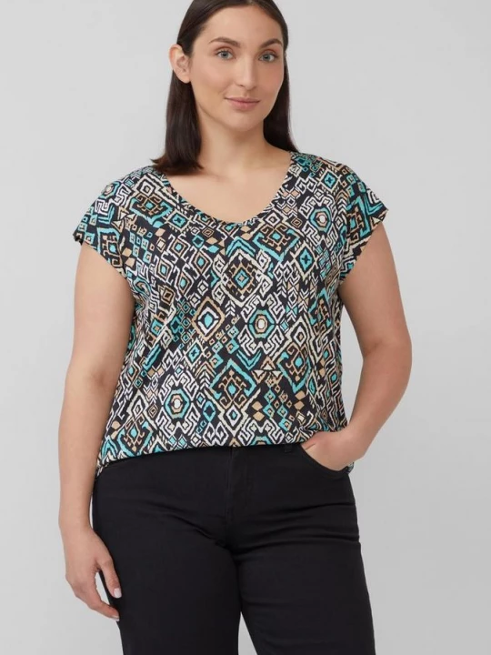 Foto van product Mouwloos relaxed fit shirt met uitsnijding en strik s.Oliver