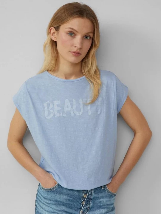 Foto van product Mouwloos T-shirt in een relaxed fit met print op de voorkant s.Oliver blauw