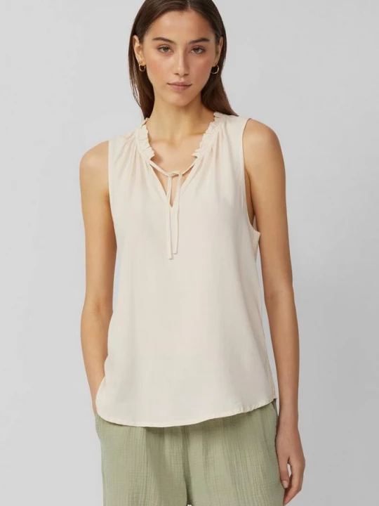 Foto van product Mouwloze blouse van viscose QS beżowy