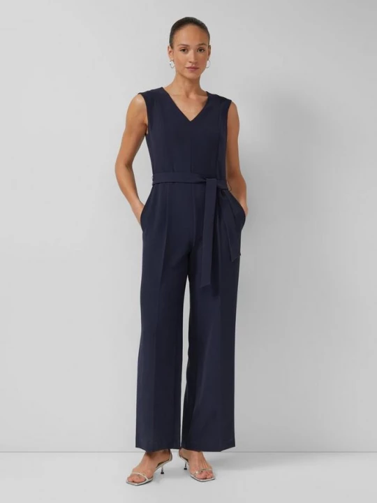 Foto van product Mouwloze jumpsuit met bindceintuur s.Oliver blauw