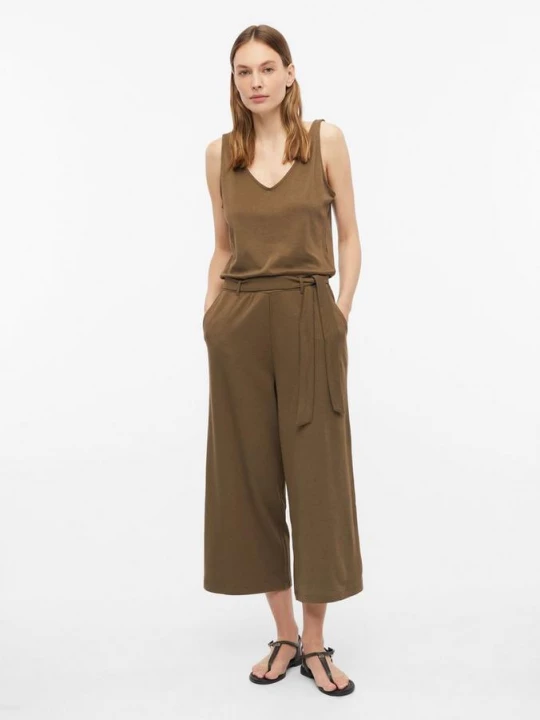 Foto van product Mouwloze jumpsuit van interlockjersey met ceintuur s.Oliver bruin