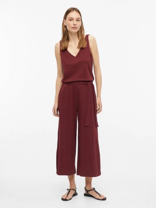 Foto van product Mouwloze jumpsuit van interlockjersey met ceintuur s.Oliver rood