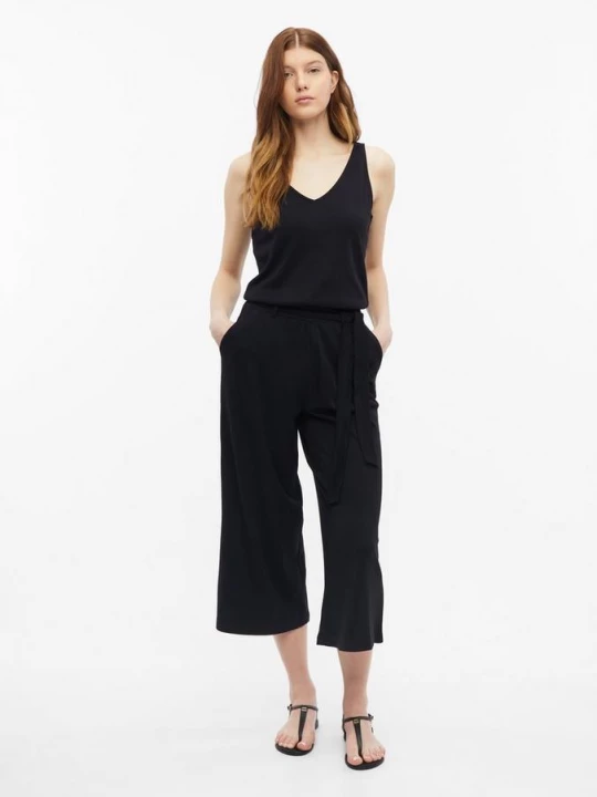 Foto van product Mouwloze jumpsuit van interlockjersey met ceintuur s.Oliver zwart