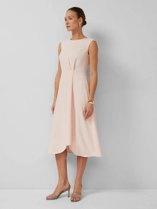 Foto van product Mouwloze midi-jurk met geplooide drapering s.Oliver roze