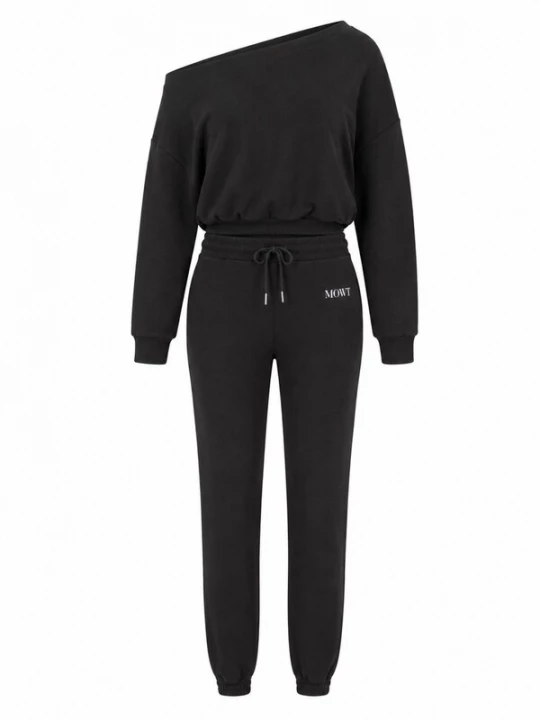 Foto van product Mowi Fit Joggingpak 'Off-Shoulder Joggingpak' zwart