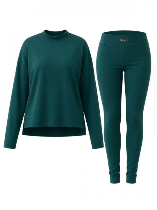 Foto van product Mowi Fit Trainingspak 'Lange Mouwen Legging Set' petrol