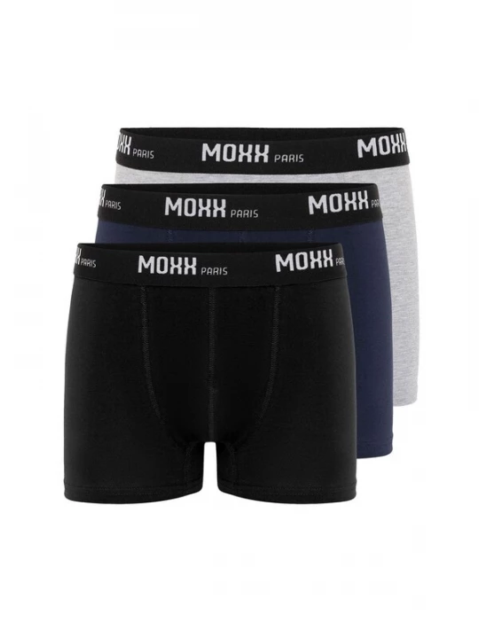 Foto van product Moxx Paris Boxershorts donkerblauw / lichtgrijs / zwart / offwhite