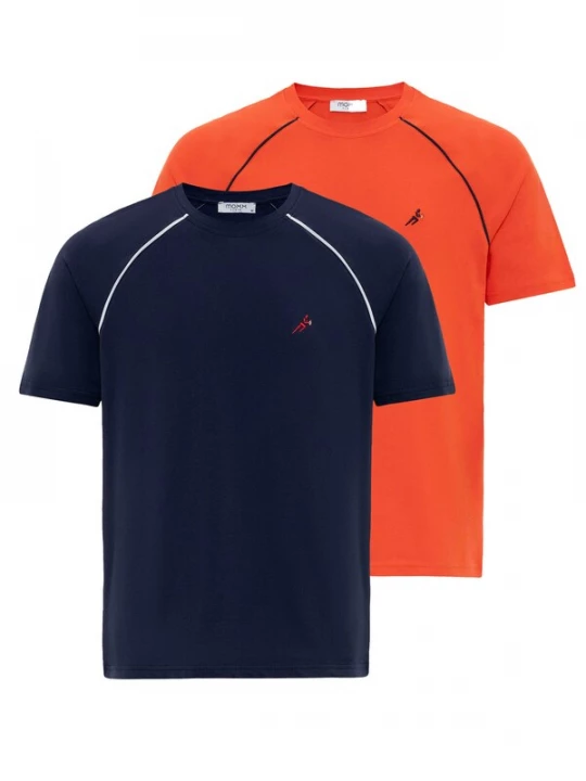 Foto van product Moxx Paris Shirt blauw / navy / oranje / rood