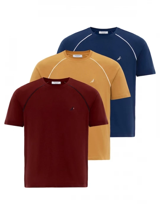 Foto van product Moxx Paris Shirt camel / blauw / bordeaux / wit